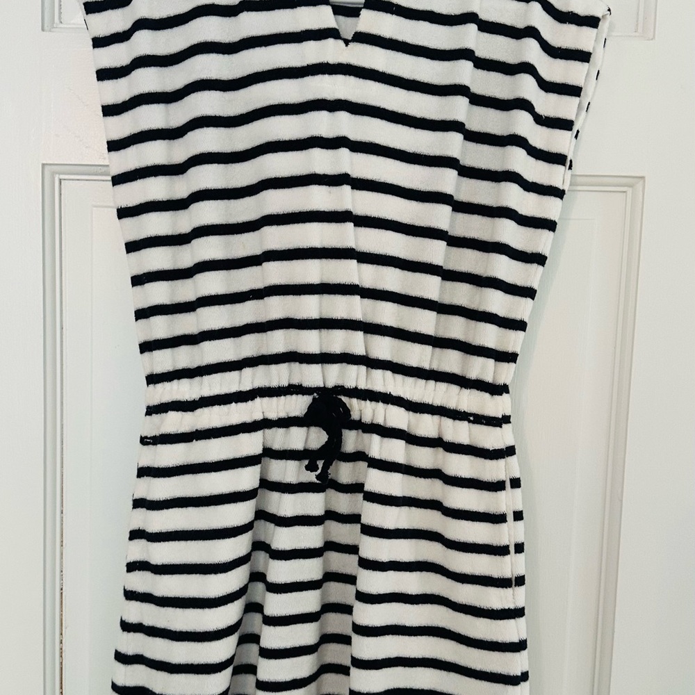 GAP Black and White Striped Kids Swim Coverup